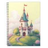 Whimsisches Schloss mit grünem Garten Notizblock (Vorderseite)