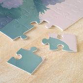 Whimsisches Schloss mit grünem Garten Puzzle (Seite)