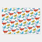 Whimsisches Schmetterlingsmuster Farbe Wasserfarbe Geschenkpapier Set (Vorderseite)