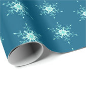 Whimsisches Schneeflockenmuster Geschenkpapier (Rolleneckpunkt)