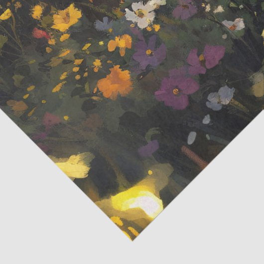 Whimsisches Schneeweißröschen-Wildblumen Decoupage Seidenpapier (Ausschnitt)