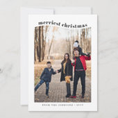 Whimsisches Schwarz-Weiß-Foto Weihnachten (Vorderseite)