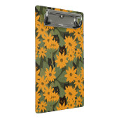 Whimsisches Schwarzes Katzen und Sonnenblumen Naht Mini Klemmbrett (Schrägansicht)