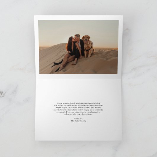 Whimsisches Script-Foto Moderne Weihnachten (Innenseite)