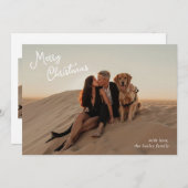 Whimsisches Script-Foto Moderne Weihnachten (Vorne/Hinten)