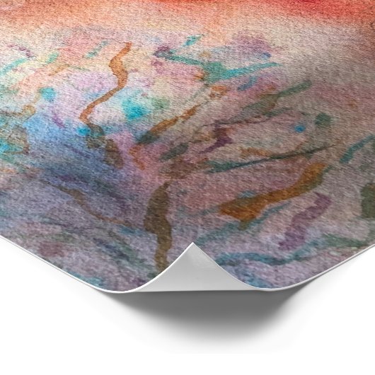 Whimsisches Seepferd im Hintergrund Poster (Ecke)