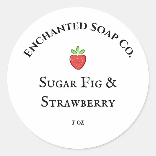 Whimsisches Seifenlabel Runder Aufkleber (Vorderseite)