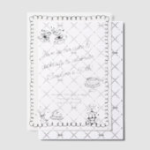 Whimsisches Sketch Doodle Cake Cocktails Geburtsta Pergament Einladungen (Versetzt (Einladung))