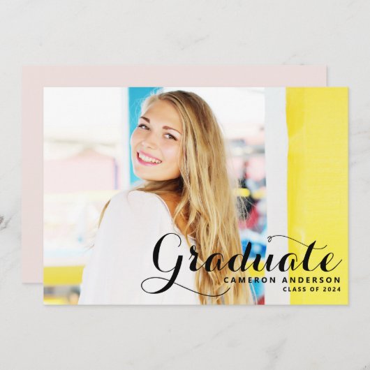 Whimsisches Skript | Ankündigung des Abschlusses d (Vorne/Hinten)