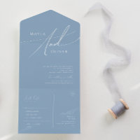 Whimsisches Skript | Dusty Blue Lässig Siegel und