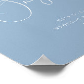 Whimsisches Skript | Dusty Blue Oh Snap Hashtag Poster (Ecke)