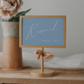 Whimsisches Skript | Dusty Blue Reserved Sign