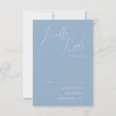 Whimsisches Skript | Dusty Blue RSVP Card Karte (Vorderseite)