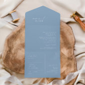 Whimsisches Skript | Dusty Blue Siegel and Send All In One Einladung