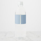 Whimsisches Skript | Dusty Blue Water Flasche Labe Wasserflaschenetikett (Rückseite)