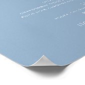 Whimsisches Skript | Dusty Blue Wedding Drinks Men Poster (Ecke)