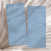 Whimsisches Skript | Dusty Blue Wedding Program Programm