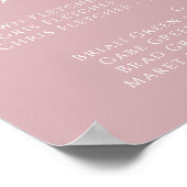 Whimsisches Skript | Dusty Rose Alphabetische Sitz Poster (Ecke)