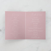 Whimsisches Skript | Dusty-Rose-Faltenhochzeit Programm (Innenseite)
