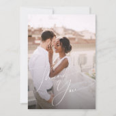 Whimsisches Skript | Dusty Rose Flat Foto Dankeskarte (Vorderseite)