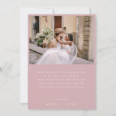 Whimsisches Skript | Dusty Rose Flat Foto Dankeskarte (Rückseite)