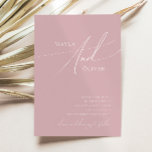 Whimsisches Skript | Dusty Rose Lässig Wedding Einladung<br><div class="desc">Einführung in unser atemberaubendes whimsical-Skript | staubige Rose lässige Hochzeitseinladung perfekt für Ihre einfache moderne boho Frühlingsfeier. Unser elegantes Design umfasst eine lebendige, helle, pastellfarbene Farbpalette mit einem Vintagen, schicken Kalligraphieskript. Ob Sie einen minimalistischen oder klassischen Stil bevorzugen, unser einzigartiges, bearbeitbares Produkt bietet Luxus und Eleganz, perfekt um eine stilvolle...</div>