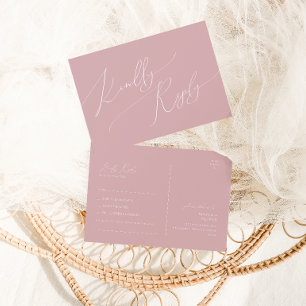 Whimsisches Skript Dusty Rose Song Request UAWG Postkarte