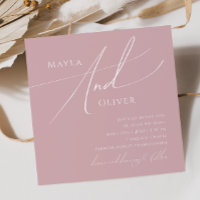 Whimsisches Skript | Dusty Rose Square Wedding