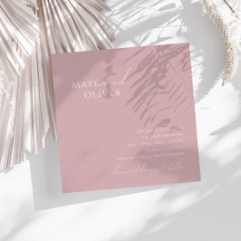 Whimsisches Skript | Dusty Rose Square Wedding Einladung