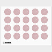 Whimsisches Skript | Dusty Rose Wedding Runder Aufkleber (Blatt)