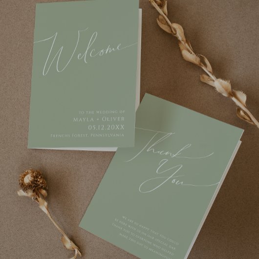 Whimsisches Skript | Gedeckte Hochzeit Programm