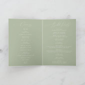 Whimsisches Skript | Gedeckte Hochzeit Programm (Innenseite)