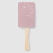 Whimsisches Skript | Hochzeitsprogramm für Dusty R Fächer (Vorderseite)