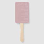 Whimsisches Skript | Hochzeitsprogramm für Dusty R Fächer (Rückseite)