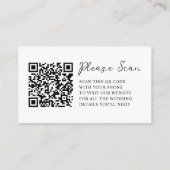 Whimsisches Skript | Hochzeitsseite QR Code Begleitkarte (Rückseite)