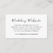 Whimsisches Skript | Hochzeitsseite QR Code Begleitkarte (Vorderseite)