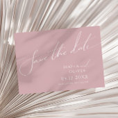 Whimsisches Skript | Horizontale Rose Save The Date