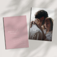 Whimsisches Skript | Rose Monogram Foto Wedding