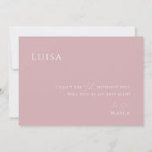 Whimsisches Skript | Rose Trauzeuge Vorschlagskart Einladung (Rückseite)