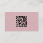 Whimsisches Skript | Rose Wedding QR Code Website Begleitkarte (Rückseite)