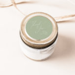 Whimsisches Skript | Sage Dankeschön Gastgeschenk  Runder Aufkleber<br><div class="desc">Einführung in unser atemberaubendes whimsical-Skript | sage danke Ihnen Gastgeschenk Hochzeit klassischer Rundaufkleber perfekt für Ihre einfache moderne boho Frühlingsfeier. Unser elegantes Design umfasst eine lebendige, helle, pastellfarbene Farbpalette mit einem Vintagen, schicken Kalligraphieskript. Ob Sie einen minimalistischen oder klassischen Stil bevorzugen, unser einzigartiges, bearbeitbares Produkt bietet Luxus und Eleganz, perfekt...</div>