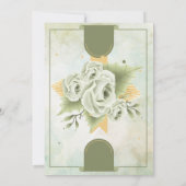 Whimsisches Skript | Sage Green Lässig Wedding Einladung (Rückseite)