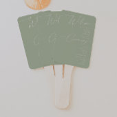 Whimsisches Skript | Sage Green Wedding Program Fächer