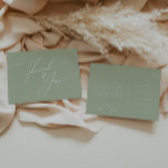 Whimsisches Skript | Sage Green Wedding Vielen Dan Postkarte<br><div class="desc">Einführung in unser atemberaubendes whimsical-Skript | sage grüne Hochzeit danke Postcard perfekt für Ihre einfache moderne boho Frühlingsfeier. Unser elegantes Design umfasst eine lebendige, helle, pastellfarbene Farbpalette mit einem Vintagen, schicken Kalligraphieskript. Ob Sie einen minimalistischen oder klassischen Stil bevorzugen, unser einzigartiges, bearbeitbares Produkt bietet Luxus und Eleganz, perfekt um eine...</div>