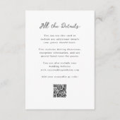 Whimsisches Skript | Wedding Guest Details QR Code Begleitkarte (Vorderseite)