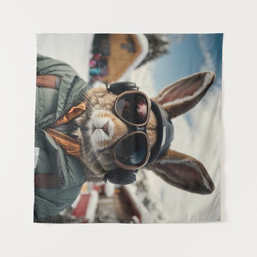 Whimsisches Snowboarden Wandteppich (Vorderseite (Horizontal))