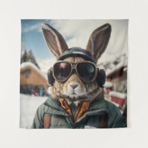 Whimsisches Snowboarden Wandteppich