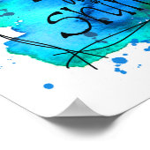 Whimsisches Sonnenaufgang Wasserfarbe Poster (Ecke)