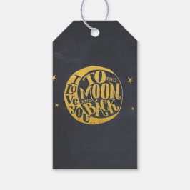 Whimsisches Sprichwort mit goldenem Mond schwarz Geschenkanhänger