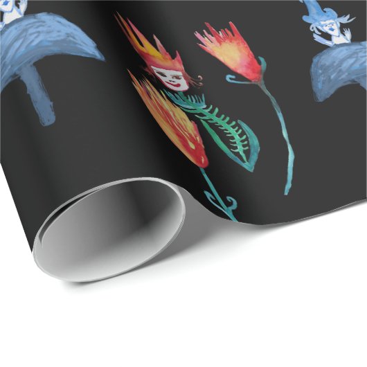 Whimsisches Spring-Mod Geschenkpapier (Rolleneckpunkt)